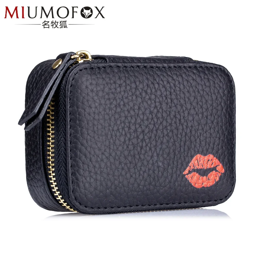 Mini Portable Portable Cosmetic Bag Leather Storage Bag Bag New Lipstick Envelope Small Lipstick Case Mirror 4