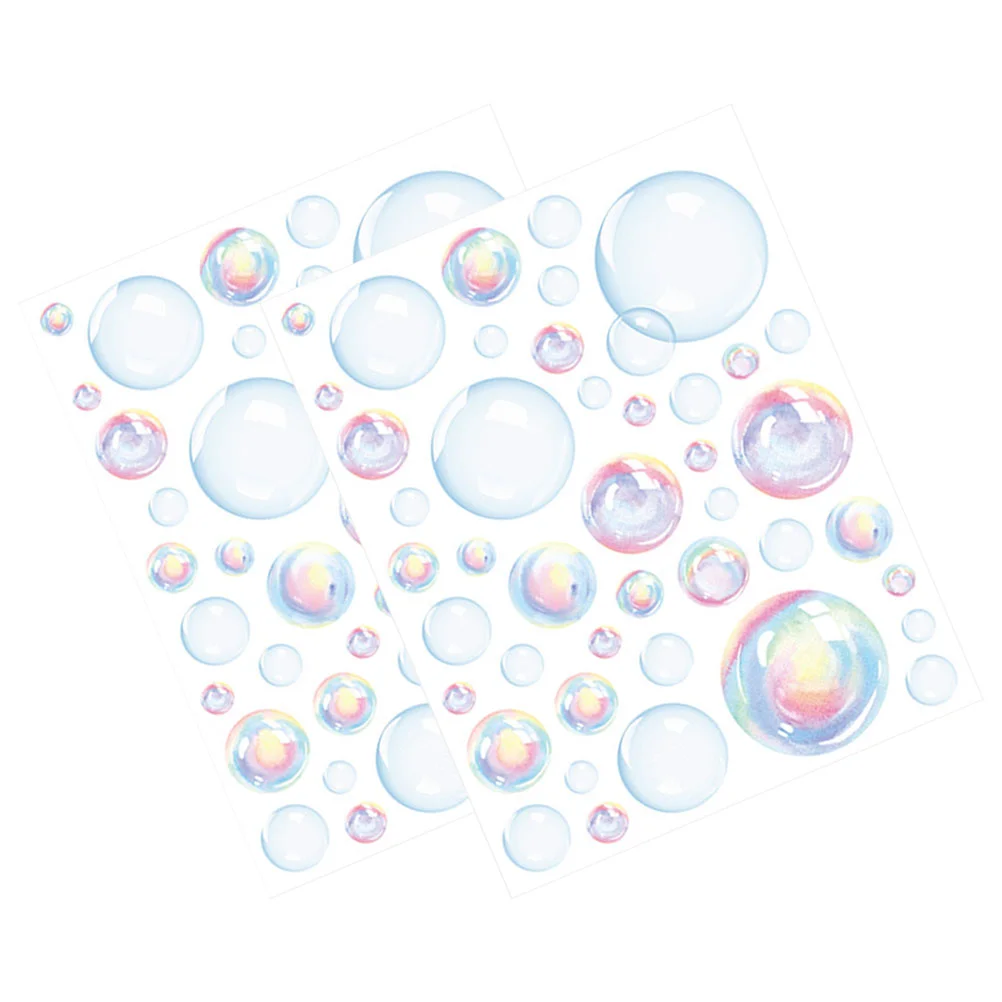 

2 Sheets Home Decor Bubbles Wall Sticker Sticky DIY Pvc Decal Child Removable Stickers Decals