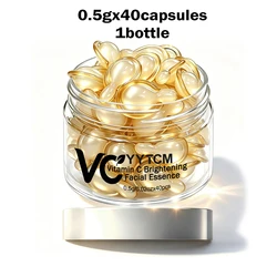 Radiant Glow Vitamin C Facial Serum with Hyaluronic Acid & Retinol - Moisturizing & Firming Formula with Vitamin E - 1 Bottle 40 Capsules