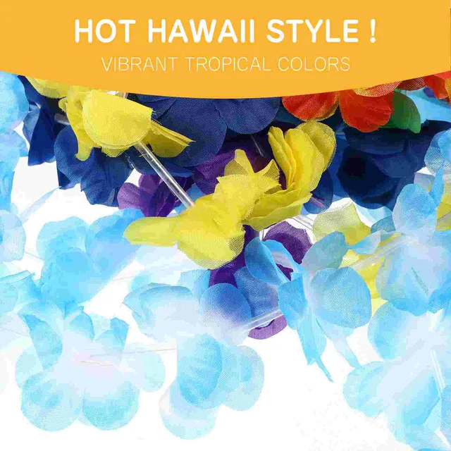 Hawaii Leis Party Nyaklánc Luau Garland Dekorációk Virág Trópusi Koszorú Performance Beach Férfiak - Image 5