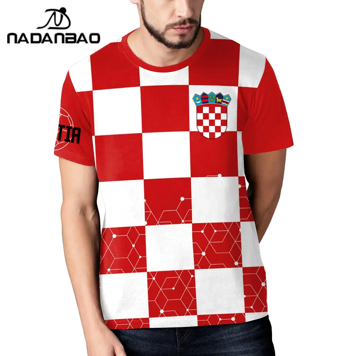NADANBAO Basic Football T-shirt for Male Sports