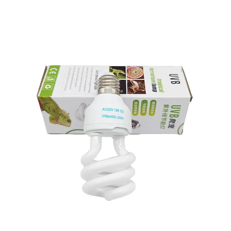 13W 26W UV Bulb UVB5.0 10.0 Reptile Lamp for Lizard Sea Turtle Amphibians E27 Energy Saving