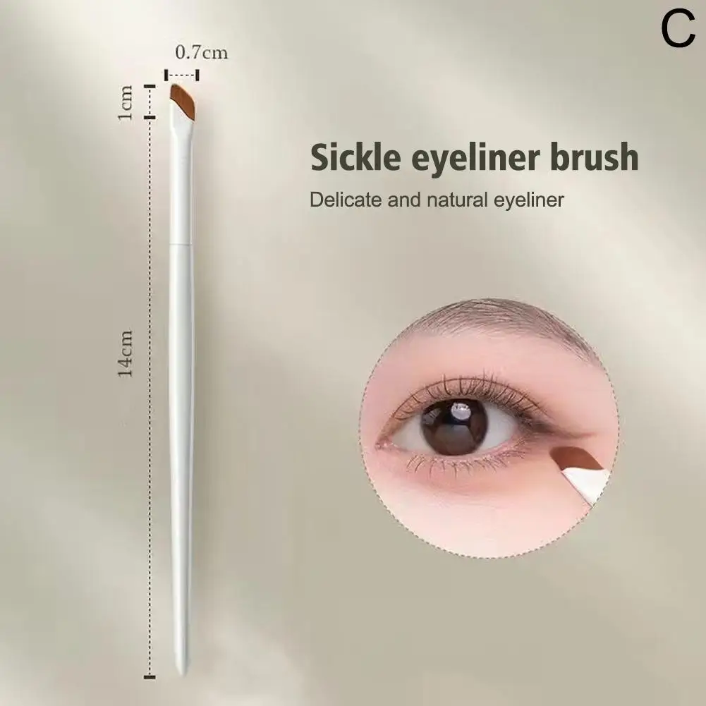 

Sickle Eyeliner Brush Angled Eyebrow Brush Ultra Thin Fine Angle Flat Eyebrow Brush Detail Lying Silkworm Brush