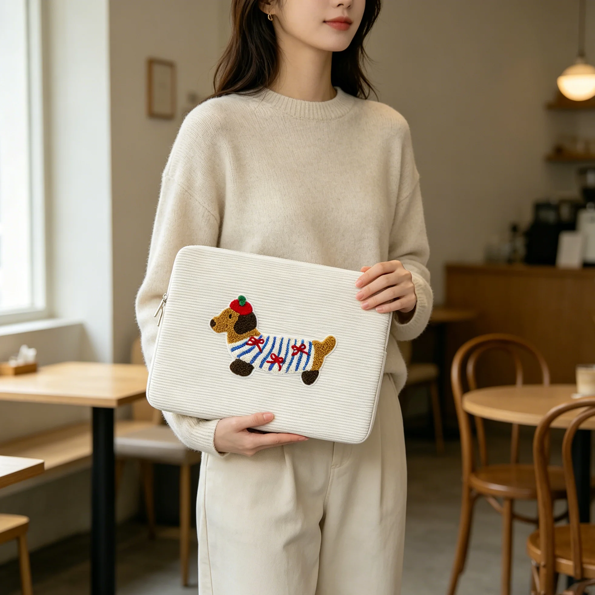 Cute 14-Inch Portable Soft Thickened Padded Laptop Sleeve