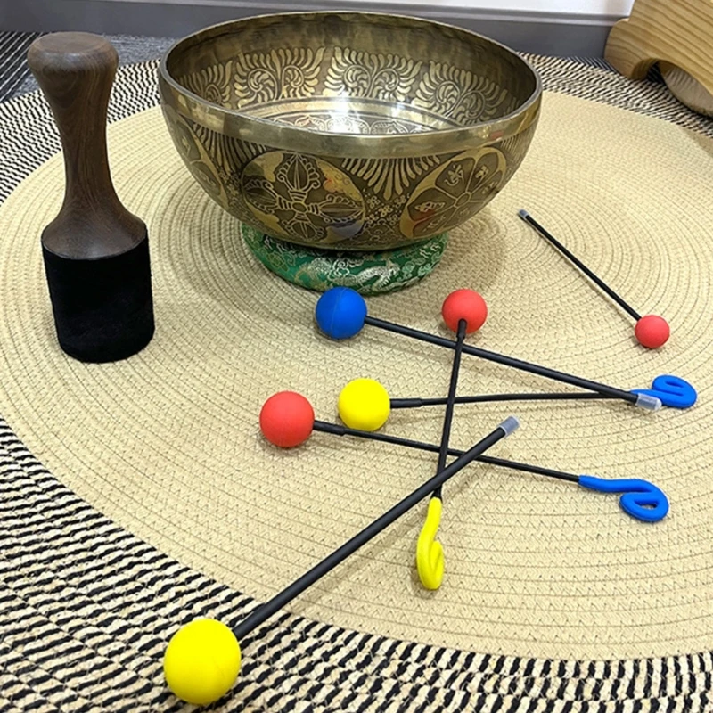 Double Head Friction Gong Mallet Whale Sounds Gong Resonant Mallet Sound Healing Silicone for Large A52F