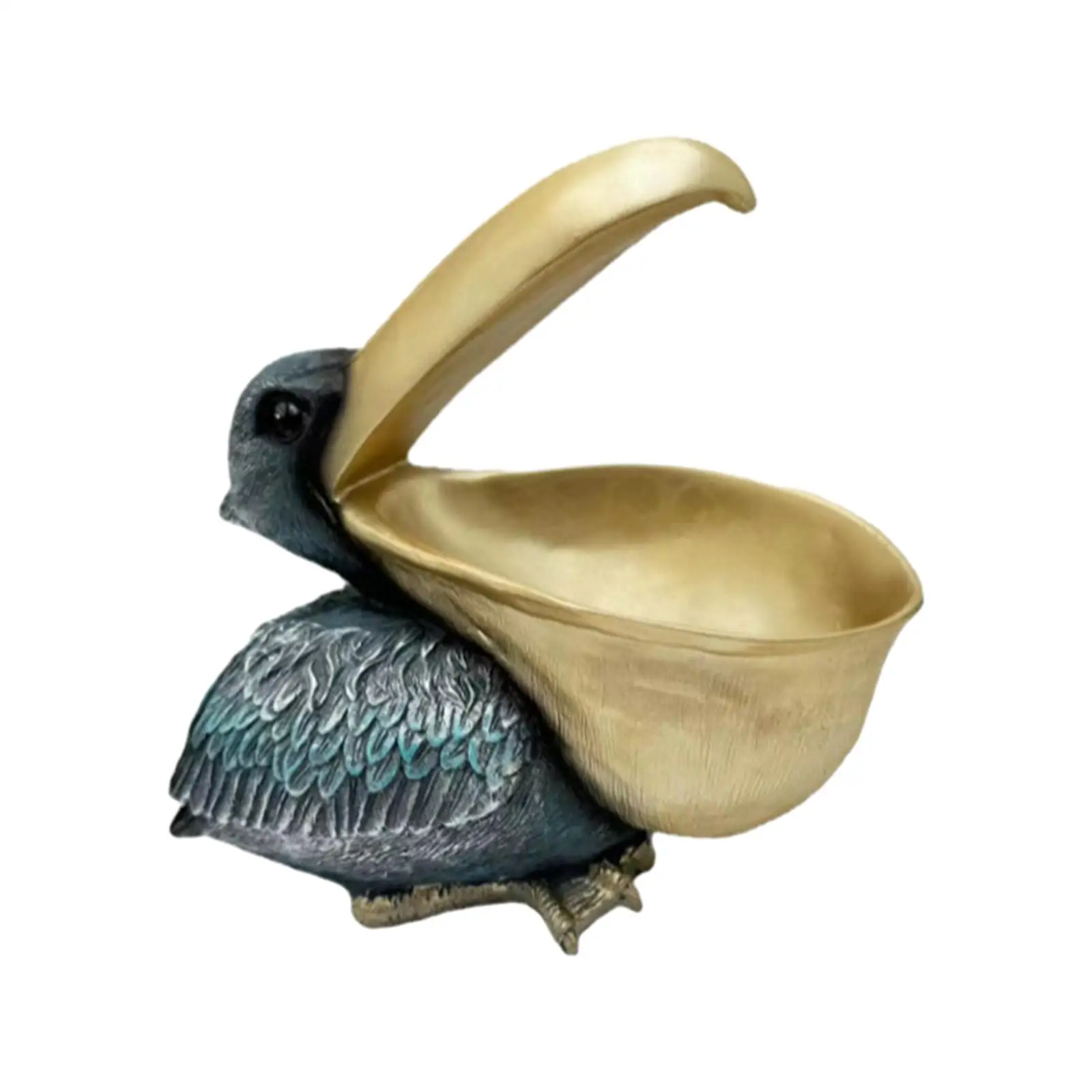Pelican Figurine Desktop Ornament Modern Bird Statue Animal Sculpture for