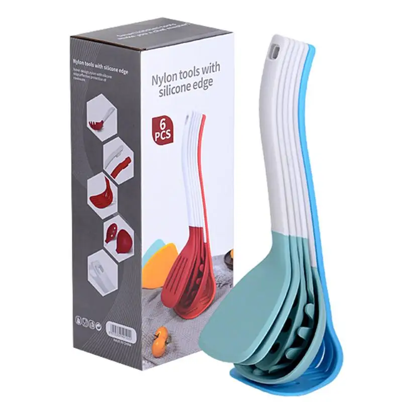 

Набор силиконовых кухонных принадлежностей, 6 шт., силиконовая лопатка для выпечки, портативные и термостойкие кухонные инструменты для выпечки