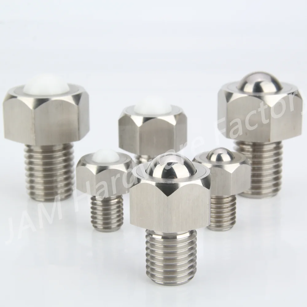 MJ312/MJ313 Stainless Steel/POM Ball Stainless Steel Hex Head Conveyor Ball Rollers Bolts
