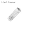Stainless Steel BBQ Mesh Smoker Tube Filter Gadget Generator Pellet Smoking BBQ Accessories Tools Hexagon Round BBQ Smoked Tube 3