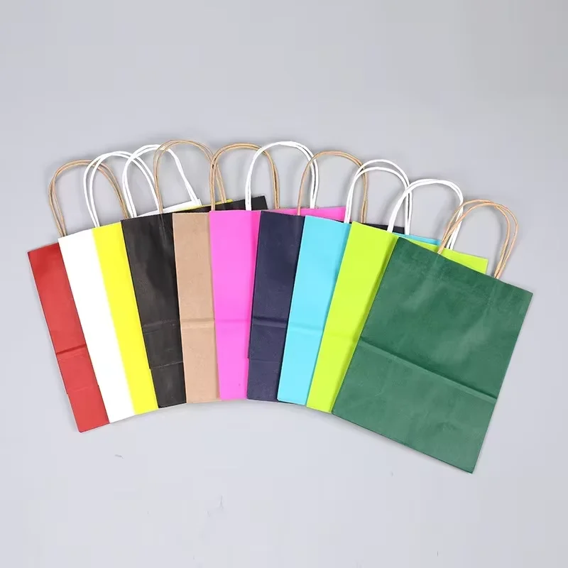10/30PCS Holiday Birthday Wedding Party Gift Bags – Kraft Paper Colorful Gift Bags for ... - SKU KPGB2030 - UGI Packaging