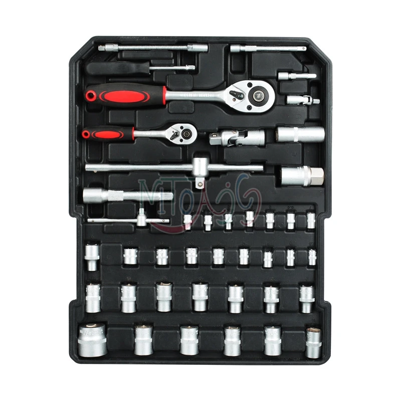 Professional 499pcs Car Repair Tool Kit Automobile Toolbox Combination Complete Multi-function Tool Set Draggable Auto Toolbox