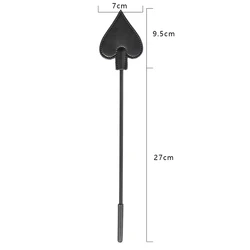 PU Leather Paddle Slapper Whip for Enhanced Equestrian Training and Role Play (Peach Heart Style)
