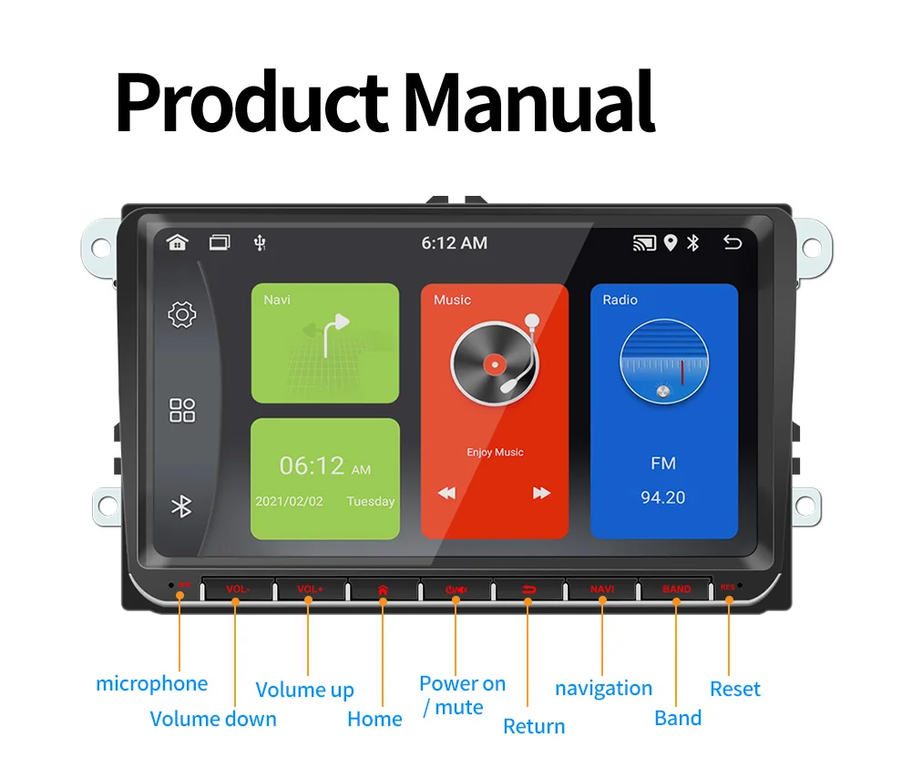 S737aa167c5bc4354a05f4bacb48668cb3 Android 12 Autoradio Multimedia Player 2Din Car Radio for VW Volkswagen Golf 5 6 Passat B6 Jetta MK5 MK6 Car Intelligent Systems