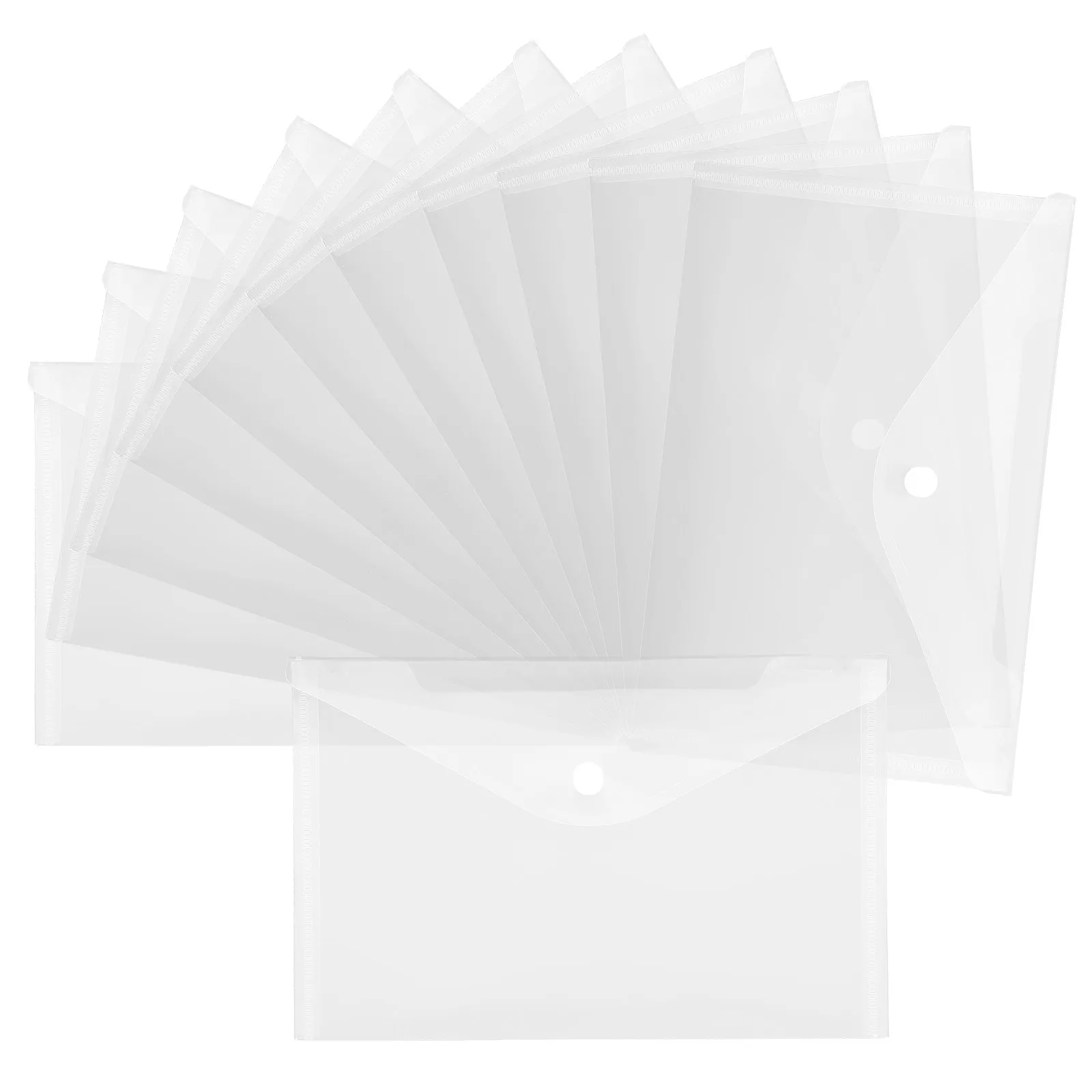 12Pcs 두꺼운 투명 A5 파일 가방 문서 지갑 교사 변호사 학생을위한 휴대용 파일 보관 주머니 법률 문서