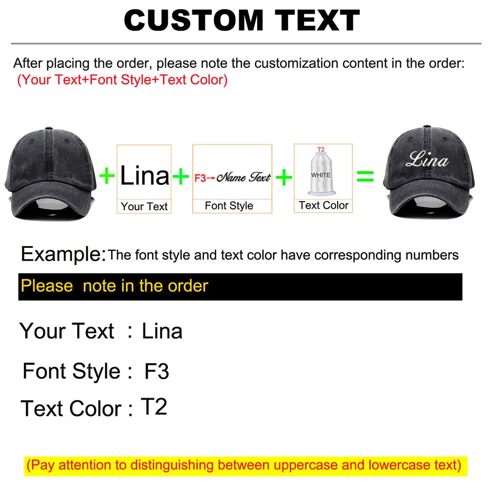 Custom Text Logo Embroidery Vintage Washed Cotton Baseball Cap Fashion Women Men Hat Sport Visors Snapback Cap Sun Hat 3