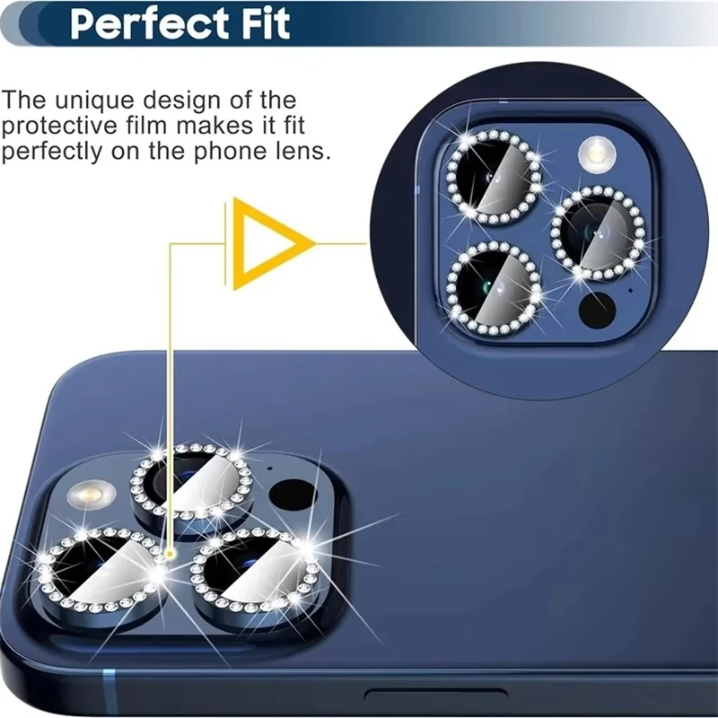 Diamond Camera Lens Protector - Premium Tempered Glass Lens Protection