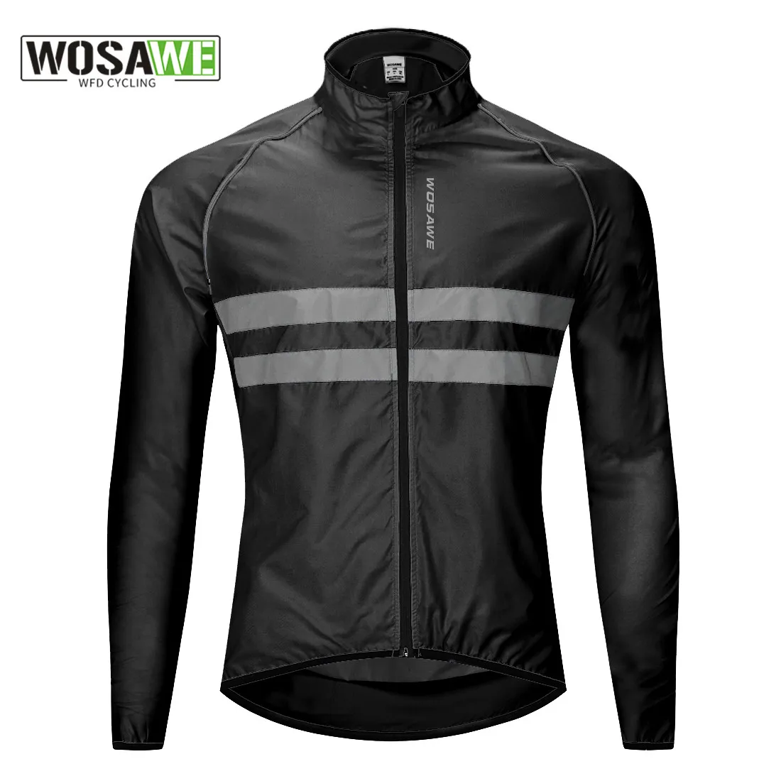 WOSAWE Reflective Cycling Jacket for Road MTB Bicycle