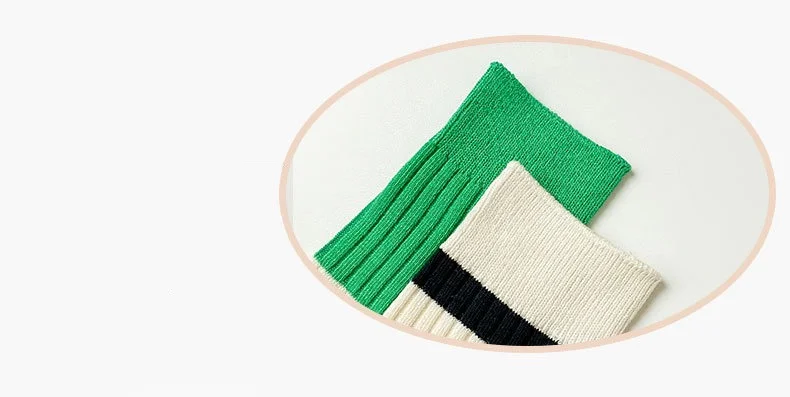 1/2/3/4 Paar Retro-Socken im koreanischen Stil für Damen, japanische Mode, AB-Socken, gemischte Farben, gestreift, Baumwolle, lässige Crew-Socken, EU 35–40 – Detail 11