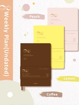 Kinbor A5 Planner Agenda Notebook Settimane Mensili Copertina morbida Time Manager Griglia a otto punti Manuale di autodisciplina riempito