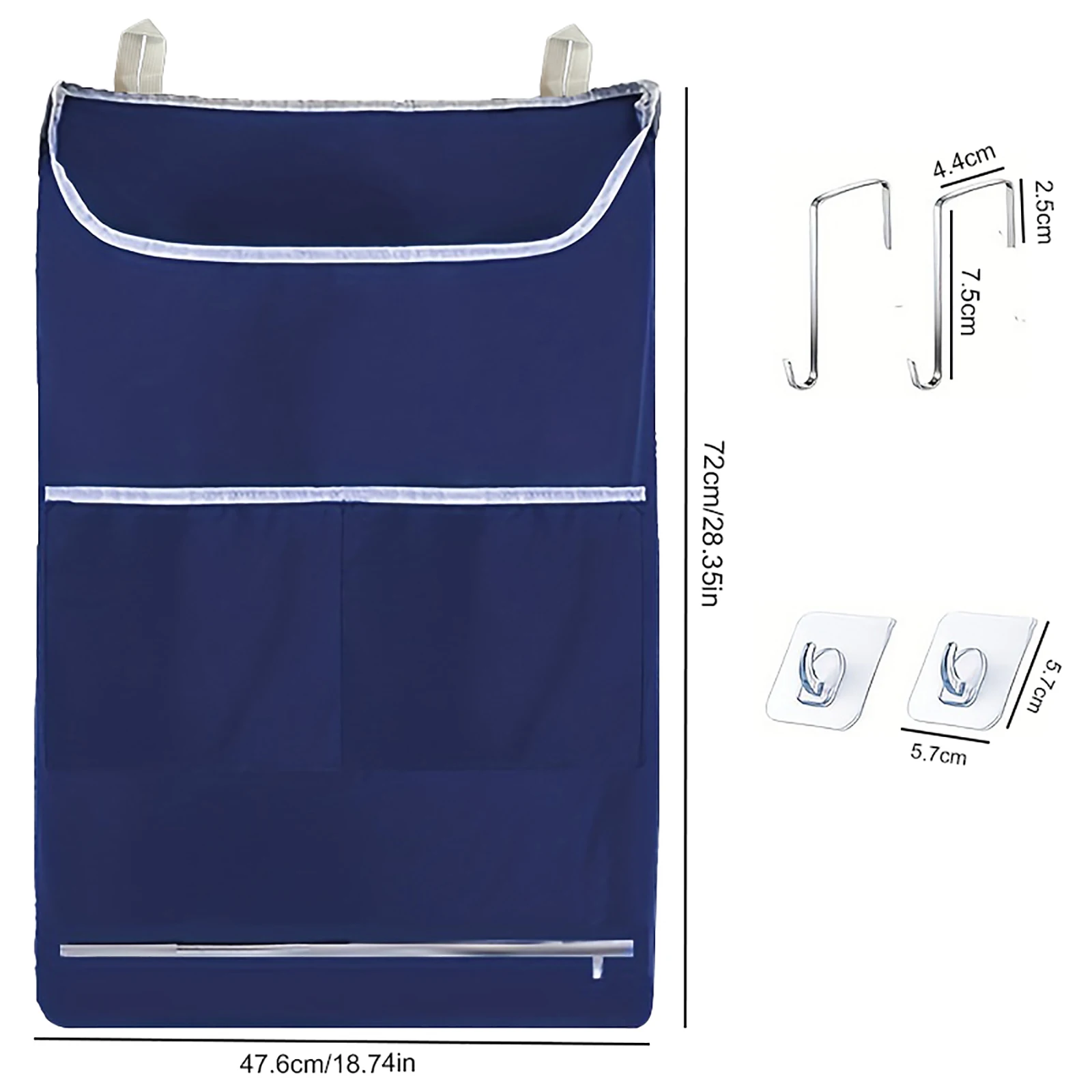 Door Hanging Laundry Hamper Bag, Hanging Laundry Basket With Large Opening And 2 Types Of Hooks For Whole Family Dirty Clothes 4
