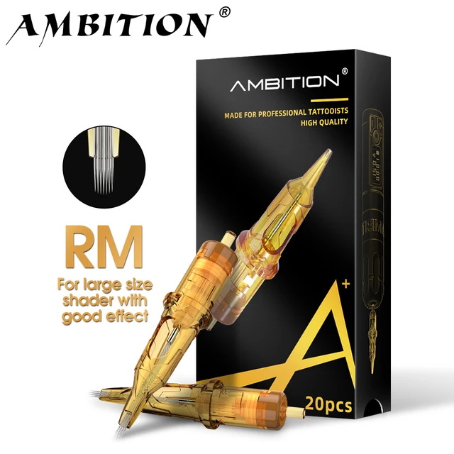 Ambition Premium Tattoo Cartridge Needle M1 0.3mm/0.35mm 20pcs/lot  Disposable Sterilized for Tattoo Machine and Permanent Makeup
