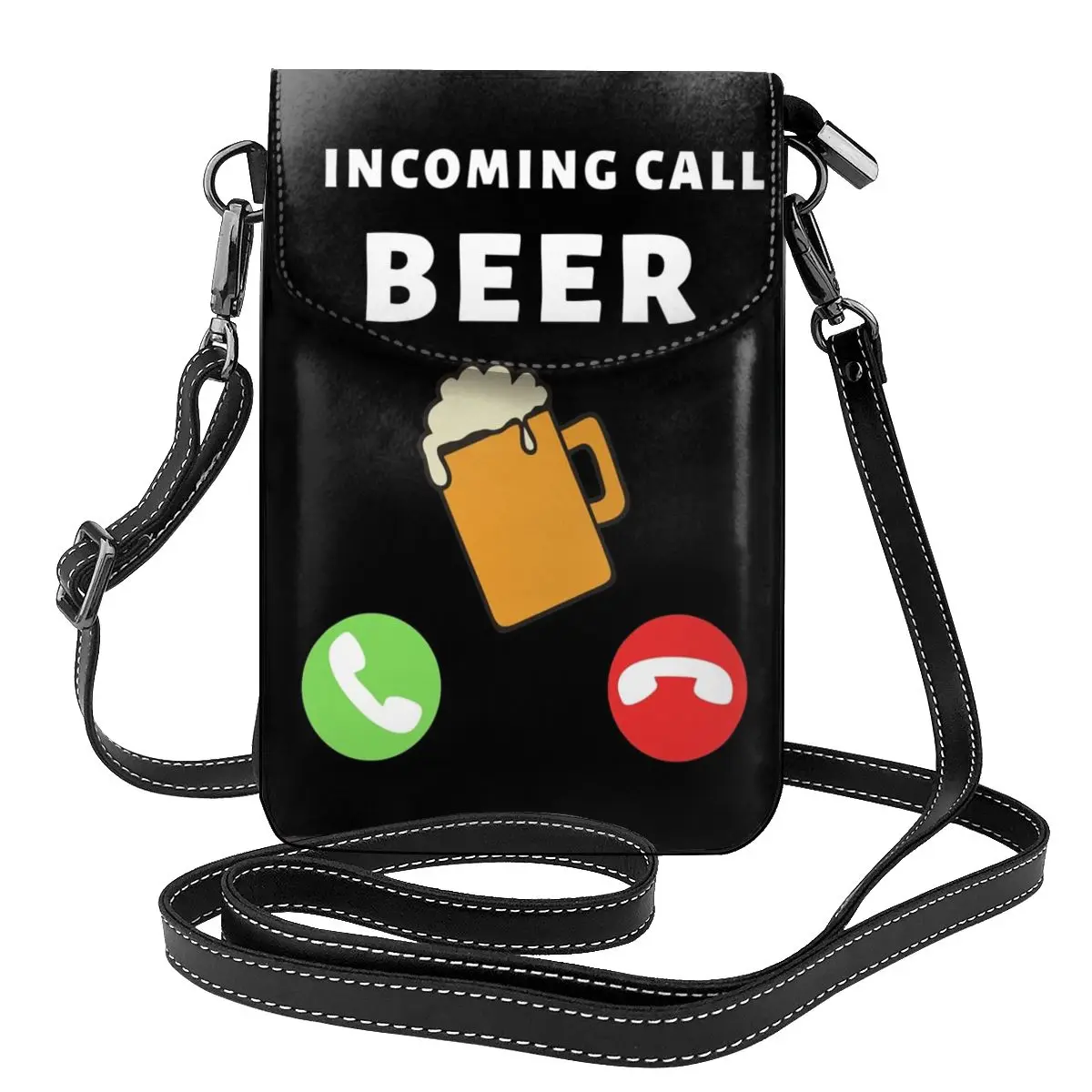 

Пивная сумка через плечо с входящим вызовом для питья, хобби, студенческие женские сумки, многоразовый кожаный кошелек