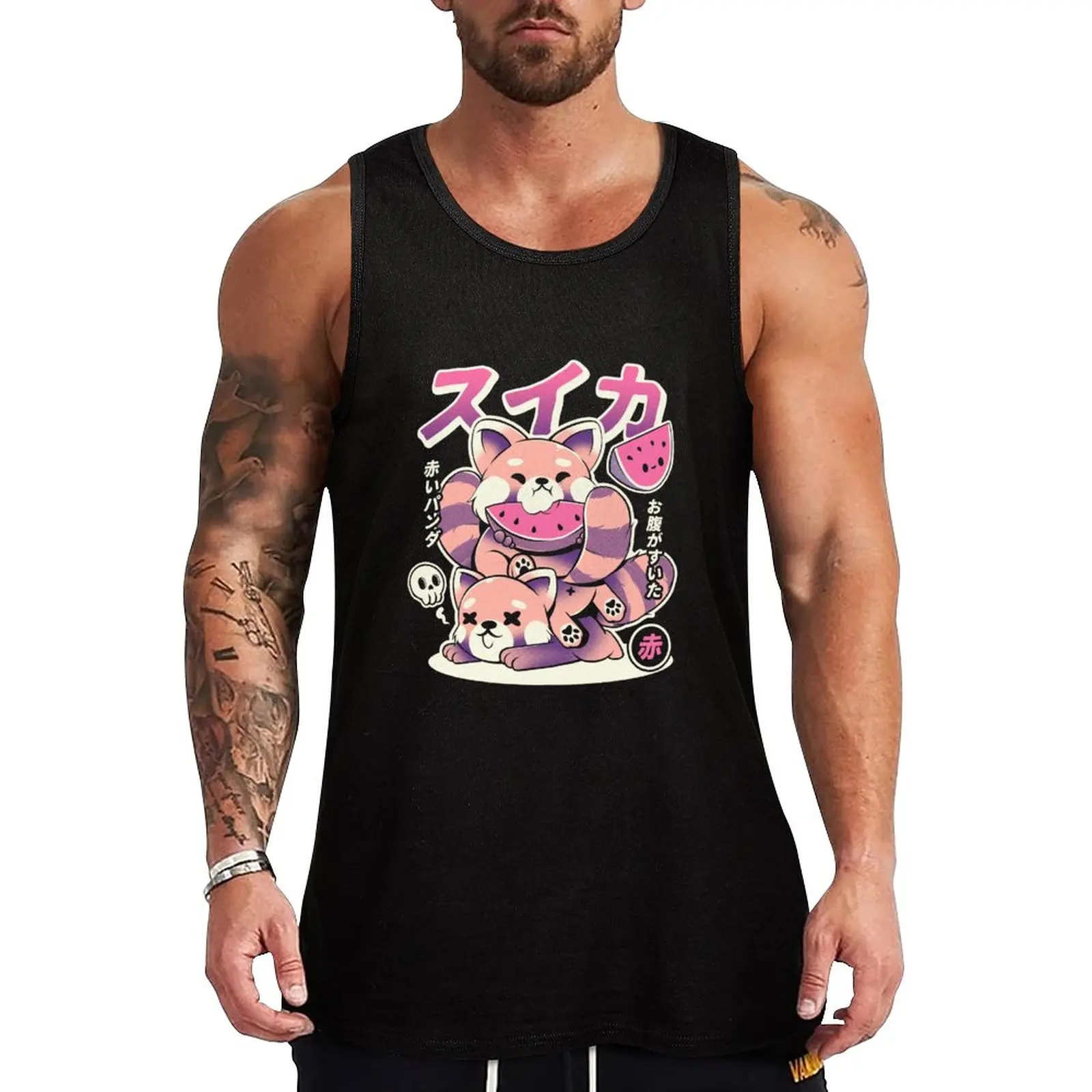 

New Watermelon Tank Top Vest for boy summer sleeveless man shirts t-shirts man