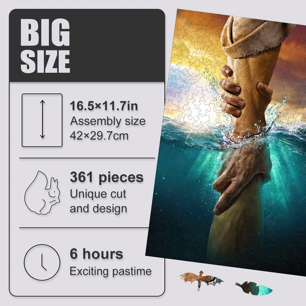 The Hand Of God Jigsaw Puzzle Activity Games Jesus Christ Wooden Puzzle Art Playset Marvel Wood Puzzles For Adults Toys For Boys 2