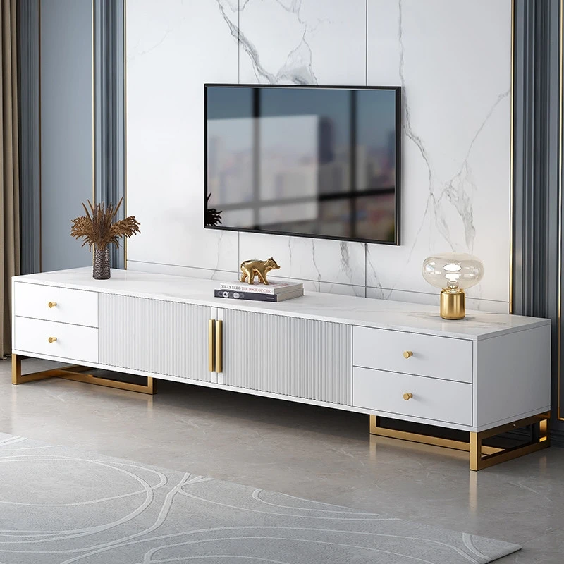 

Floor Luxury Tv Stands White Simple Monitor Lowboard Shelf Computer Pedestal Tv Stands Mobile Mueble Para Tv Italian Furniture