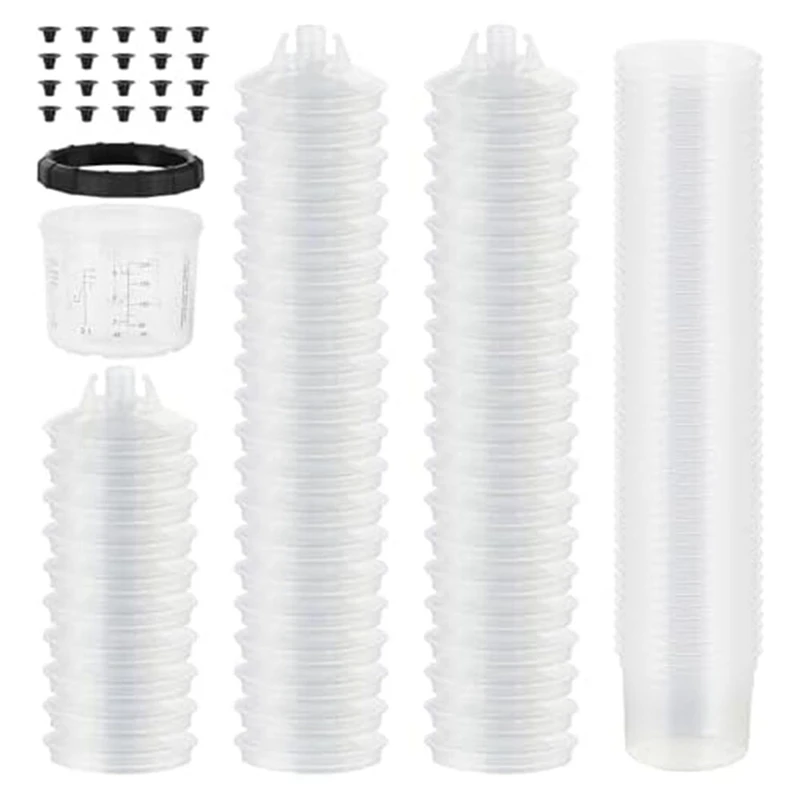 

Запасной кувшин для краски (200 мл/6,7 унции),50 вкладышей и 50 колпачков, 20 уплотнительных заглушек, 1 удерживающее кольцо и 1 Жесткая чашка для HVLP