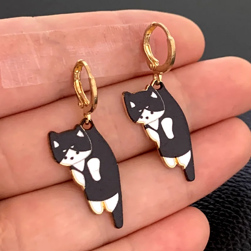 Cat Dangle Earrings
