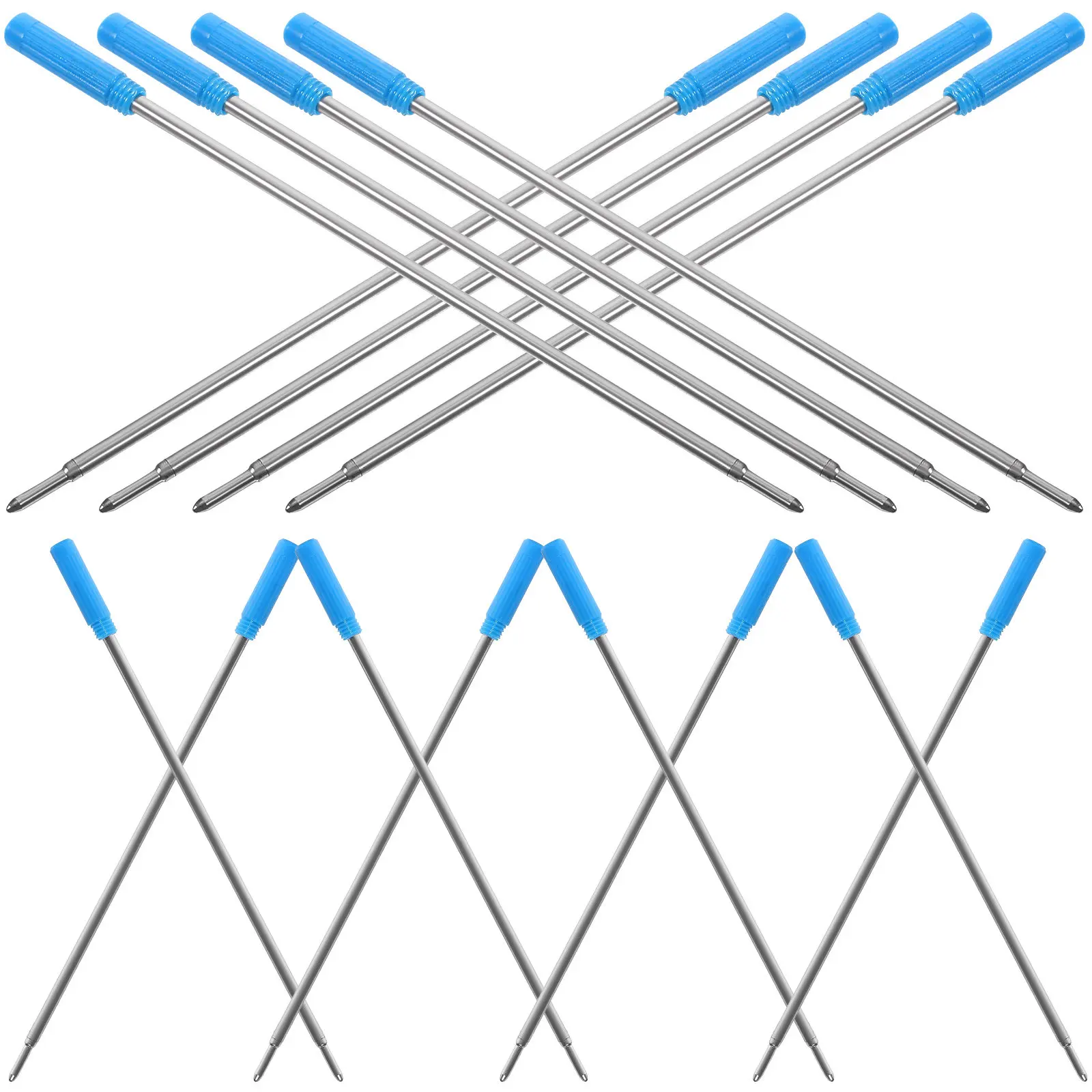 20개입 신뢰할 수 있는 볼펜 리필, 0.7mm 젤 잉크 카트리지, 일상 필기 및 메모 작성용 교체 가능 코어