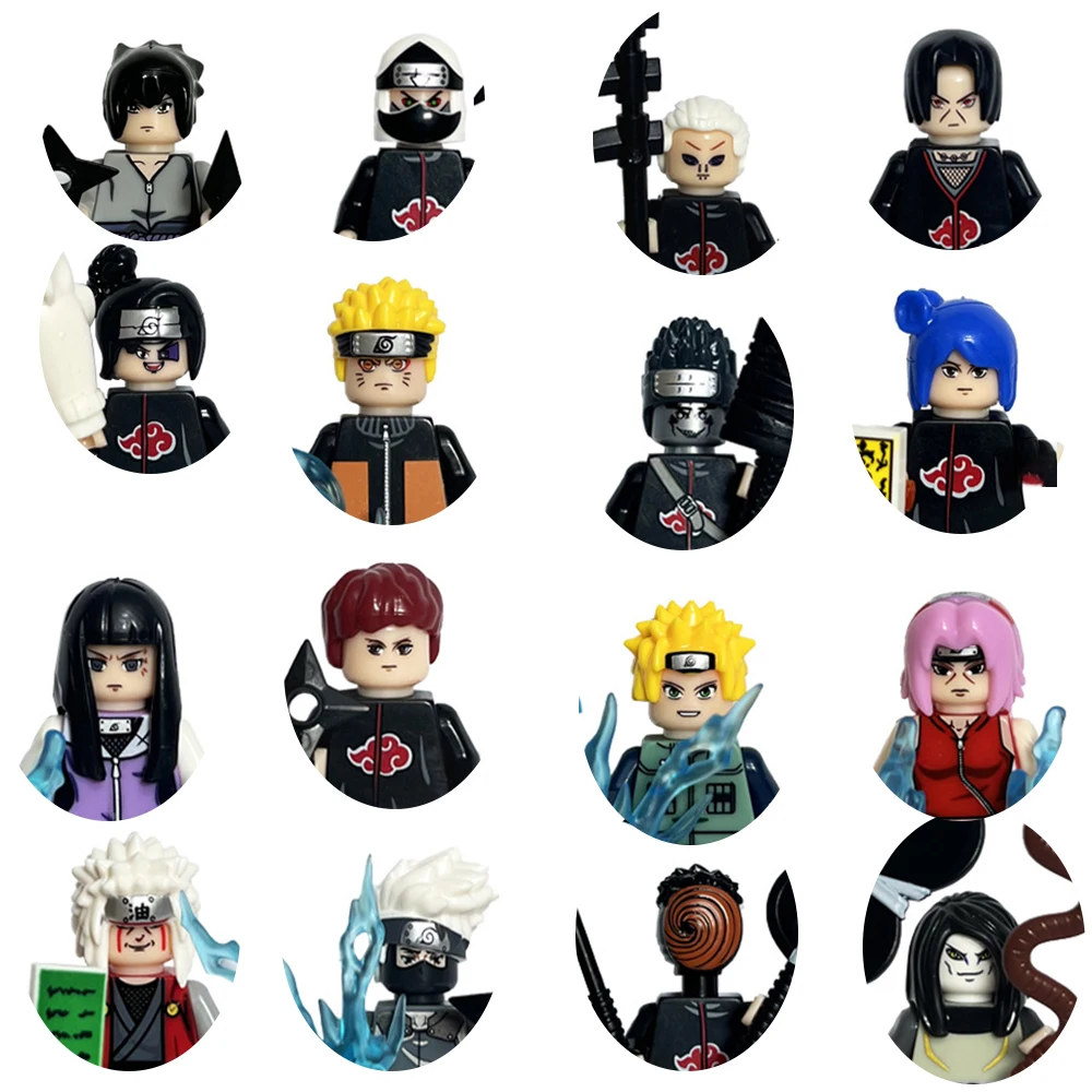 

8PCS/SET NARUTO Anime Figure Building Blocks Madara Sasuke Kakashi Figurine Figure Ninja Assembly Bricks Birthday Gift Toys