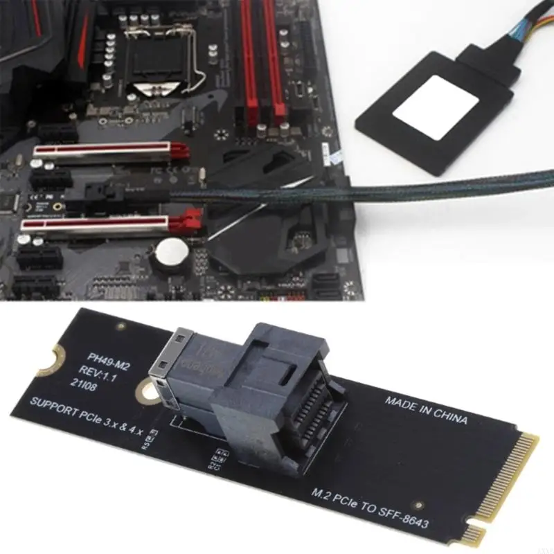 AXYB M.2 PCIE to SFF-8643 M.2 SSDs Adapter Host Controller Expansion Card Replacement for Desktop PC Accessories