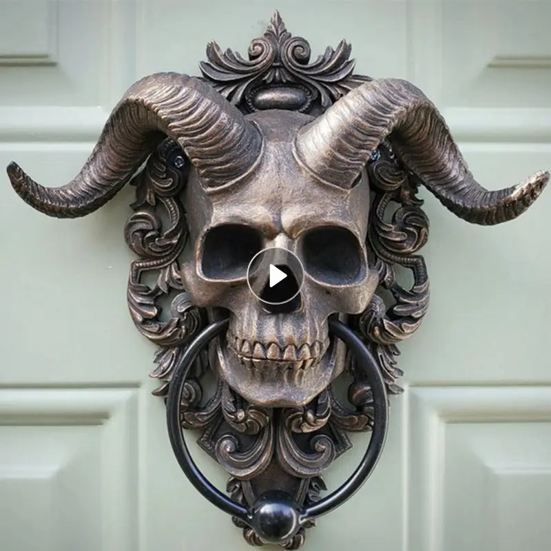 

Punk Versatile Handcrafted Decorative Trending Exquisite Popular Satantic Sheep Skull Satanic Satan Durable Unique Design Trendy