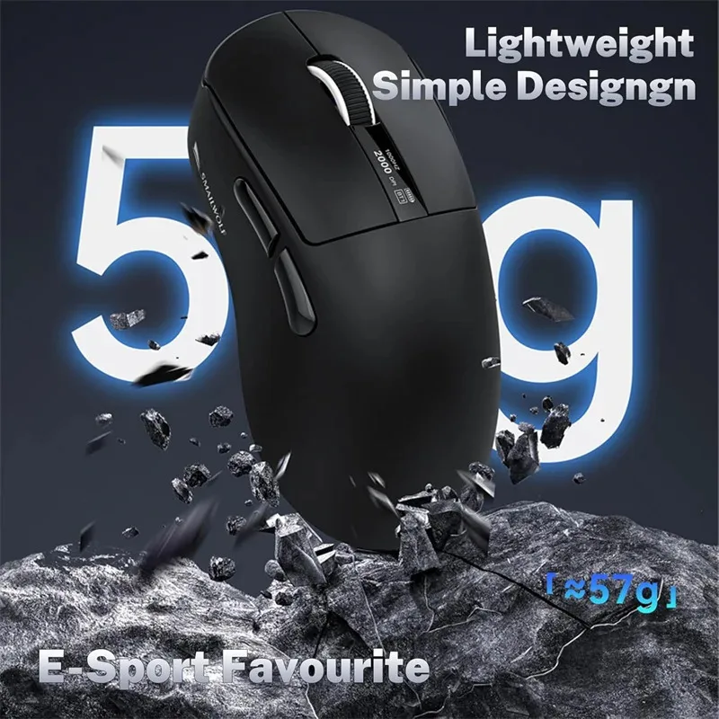 2026 Esports Wireless Gaming Mouse Bluetooth Mouse PAW3311 Tri-Mode Connection E-sports Mouse With RGB Magnetic Charging Dock