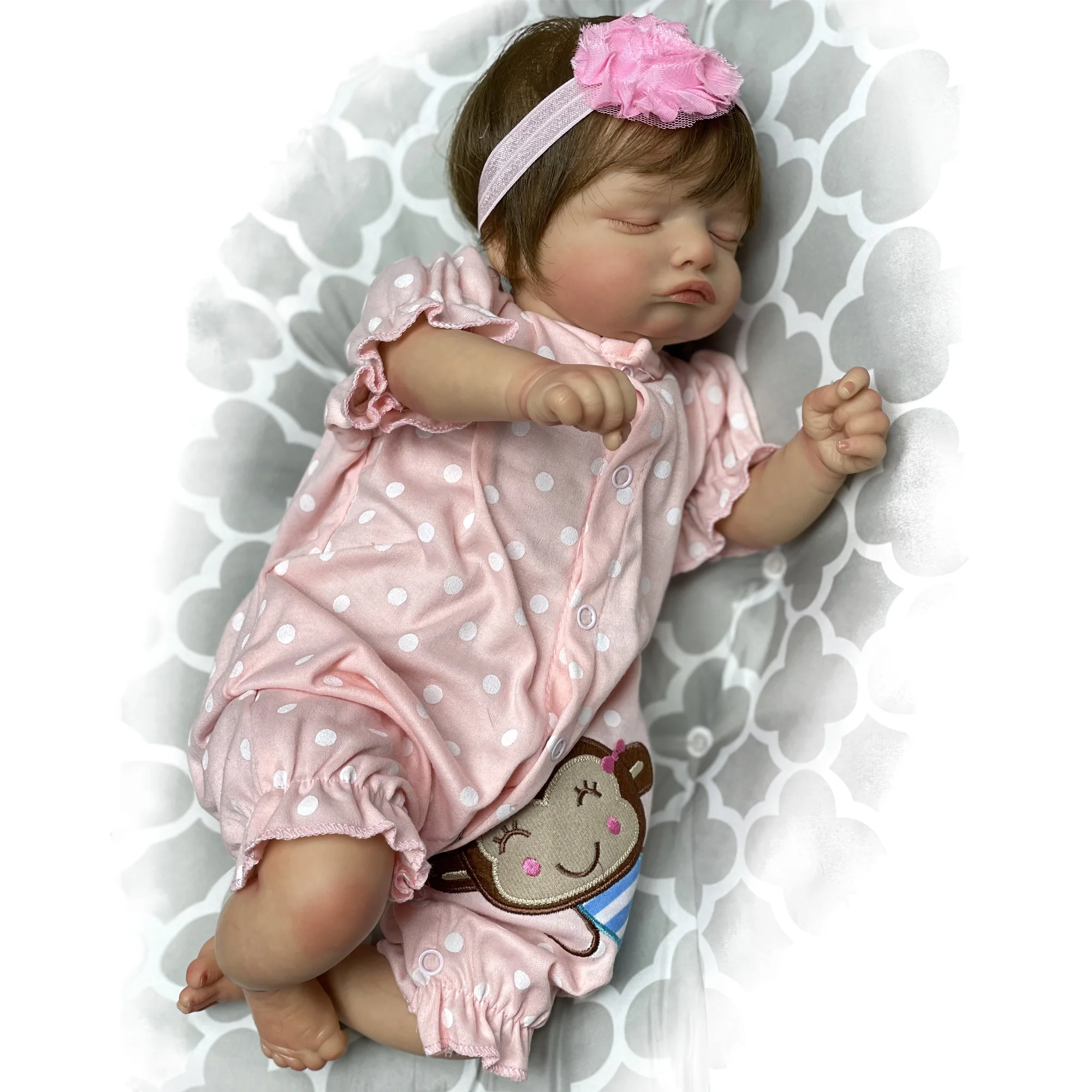 45cm Lifelike Bebe Reborn Doll Rosalie Reborn Silicone Vinyl Cloth