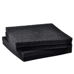 Versatile Black Filtration Foam Aquarium Sponge Pad - Small hole (30x50x4cm)