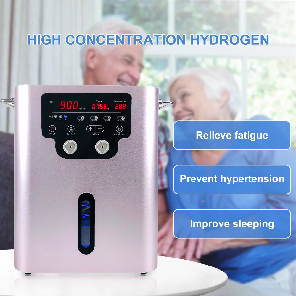 Suyzeko Hydrogen Inhalation Machine 900ML Hydrogen Generator Water Ionizer H2 Inhaler Therapy High-Purity OxyHydrogen Home Care 2