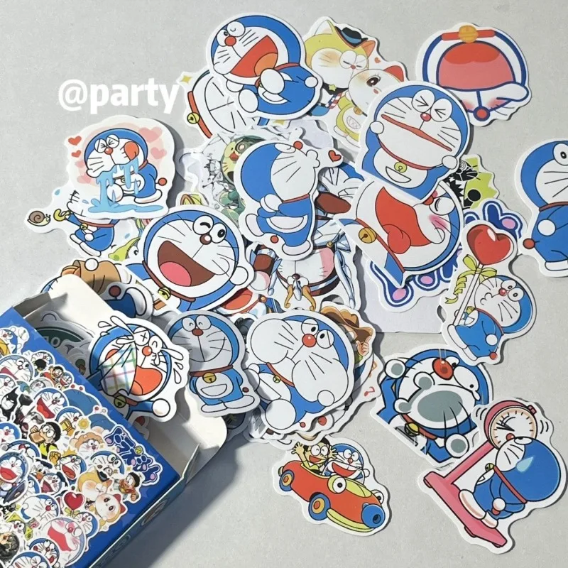 

Doraemon Kawaii Doraemon Blue Fatty Fat Tiger Shizuka Nobita Waterproof Sticker Cute Handbook Decorative Sticker Gift Wholesale