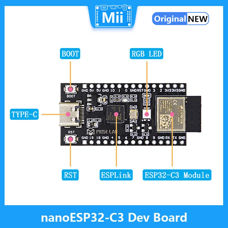NanoESP32-C3   RISC-V ESP32-C3 , WiFi/BLE ESPRESIF IOT 
