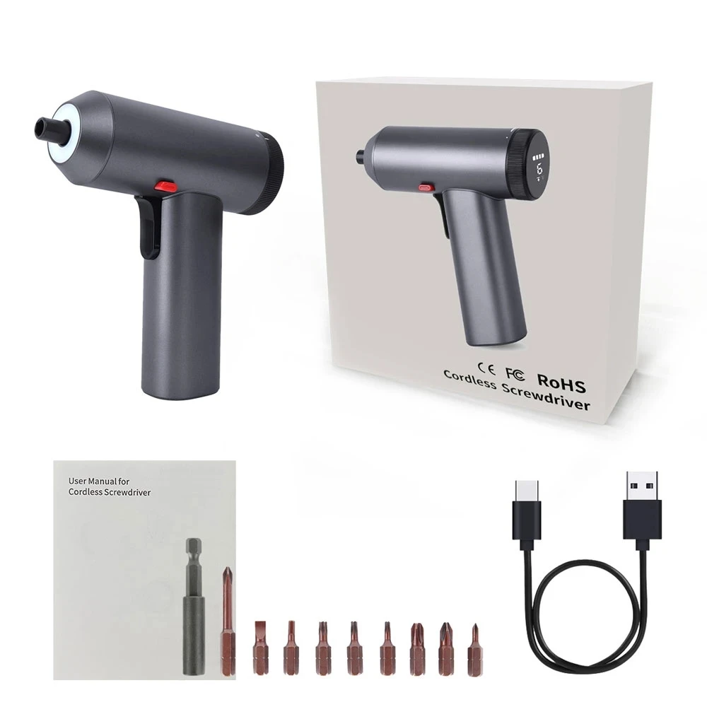 

Electric Screwdriver Rechargable Cordless Screwdriver Powerful Impact Wireless Screwdriver Drill Small Screw Guns for Home Tool