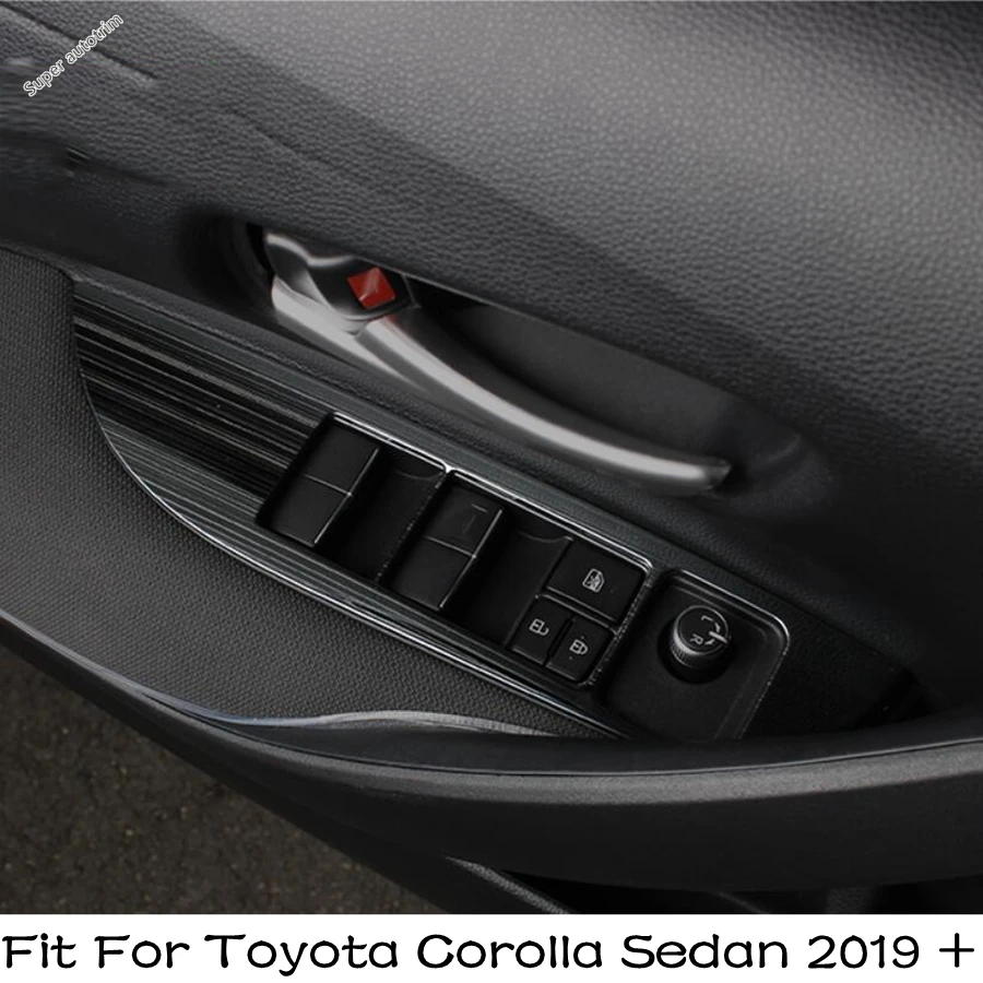 

Inner Armrest Window Glass Lift Switch Button Panel Frame Cover Trim For Toyota Corolla Sedan 2019 - 2023 Interior Accessories