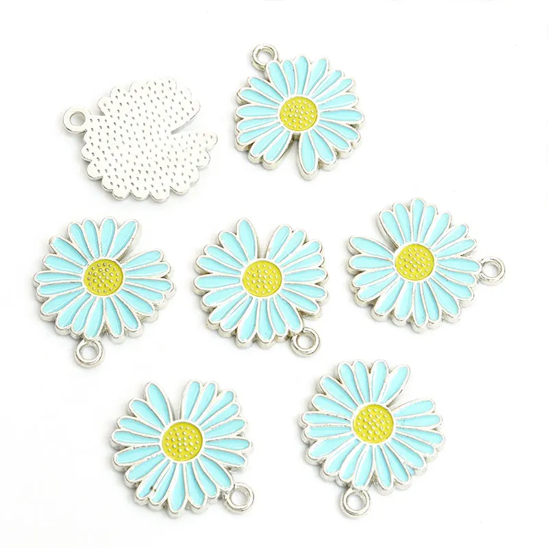 20 BULK Little Daisy Flower Charms Daisy Charms with White and Yellow  Enamel for Jewelry Making Kawaii Spring Daisy Charms FS73 - AliExpress