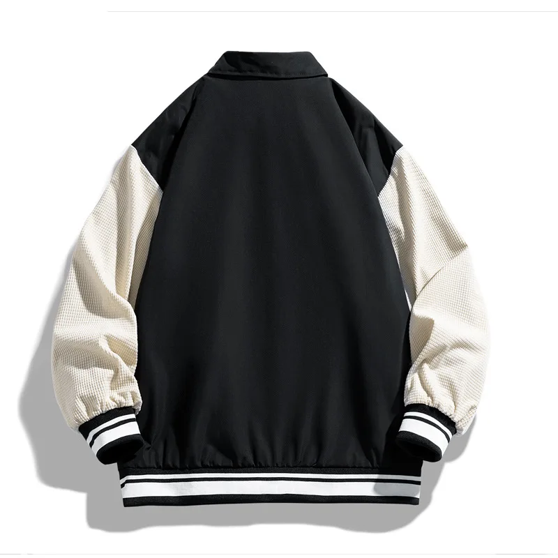 Spring and Autumn Baseball Uniform Jacket Men's Loose Couple Wear American Vintage Jacket Baseball Uniform Long Sleeve Autumn