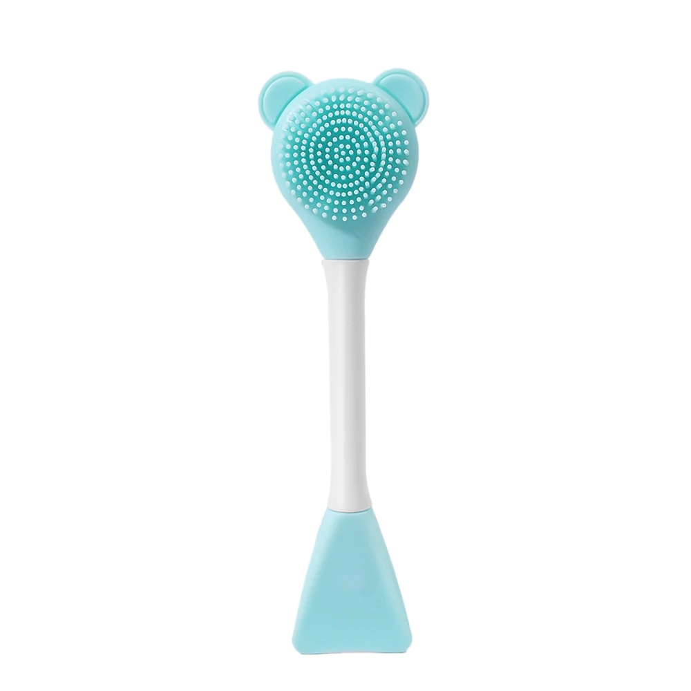 Dual-Head Silicone Facial Mask Applicator and Spatula Set