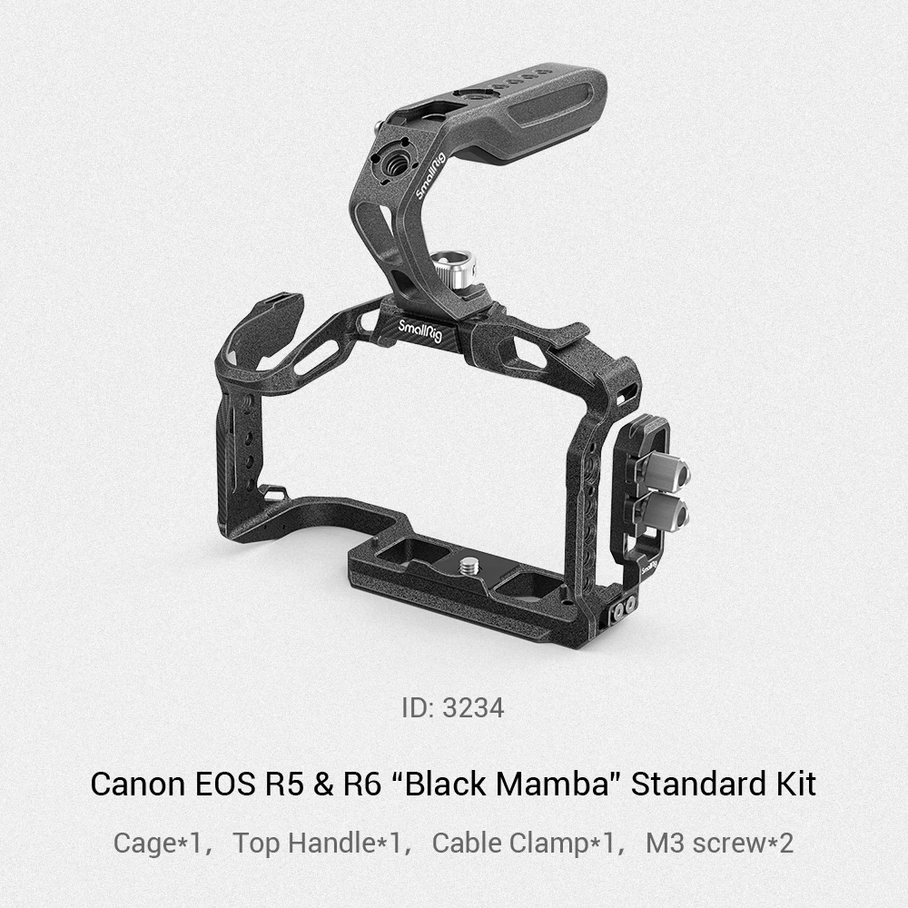 SmallRig ブラックマンバ カメラケージ ケーブルクランプと