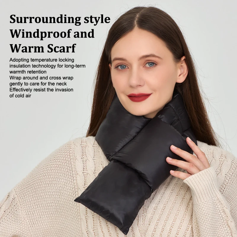 Waterproof Cloud Silk Cotton Outdoor Winter Thermal Warm Hiking Skiing Scarves Windproof Neck Warmer【A】