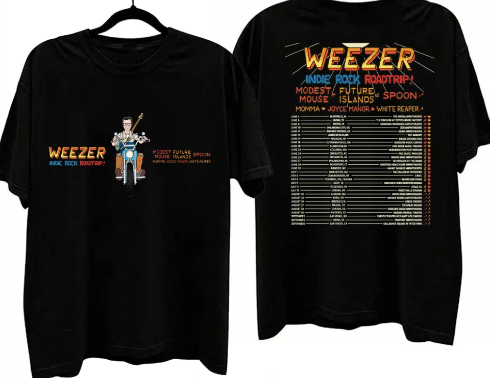 

Weezer Indie Rock Roadtrip! Футболка Toour 2023
