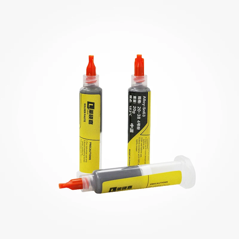 SolderTinPaste183Sn63Pb37SyringeFluxforSolderingLEDSMDBGA